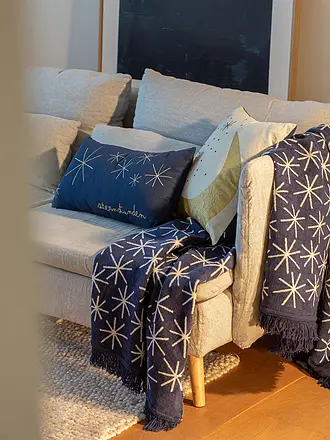 RAEDER | Couverture 150x200 Winterstadt | dunkelblau